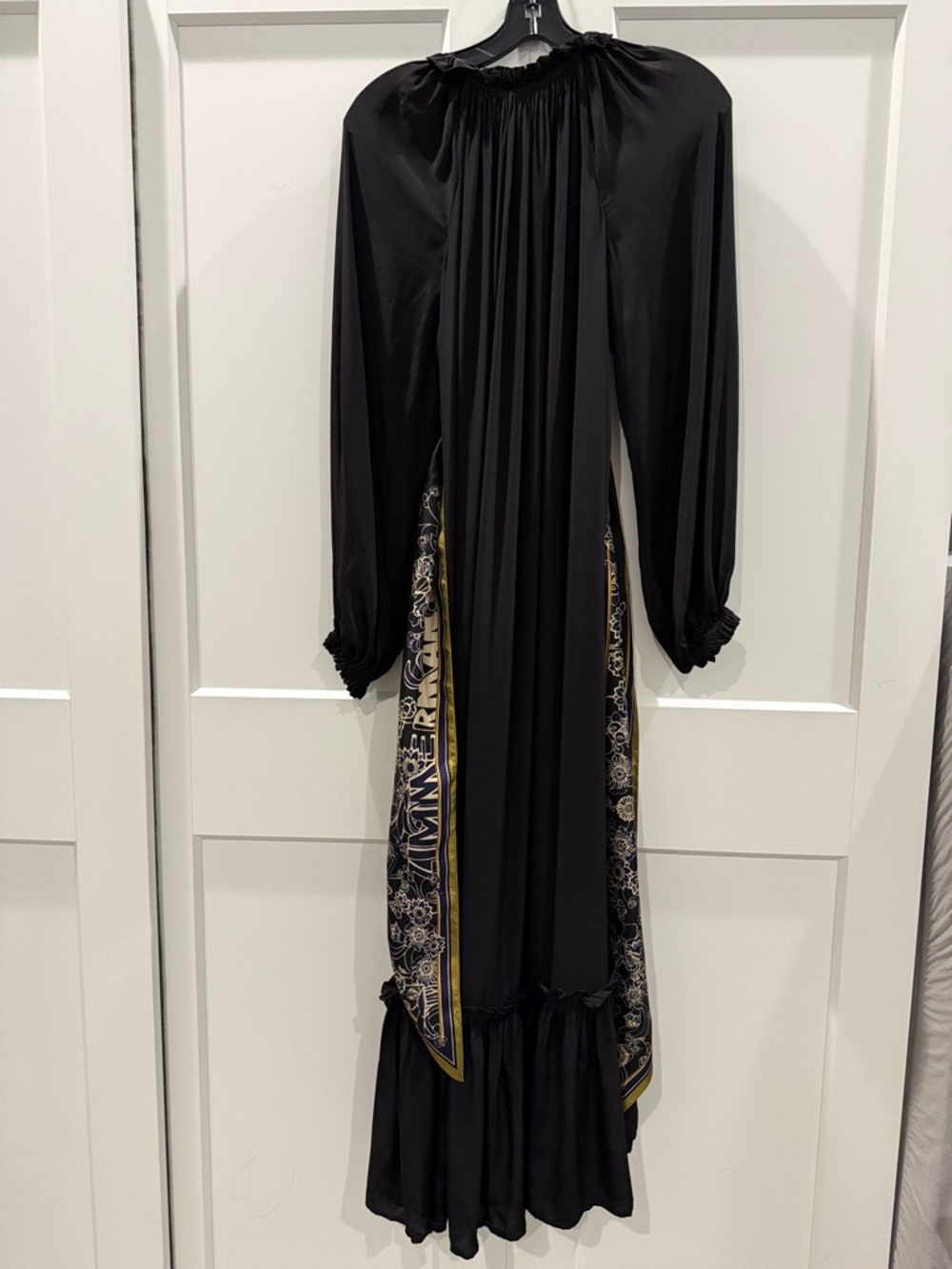 Zimmermann Black Maxi ruffle Dress
 size 0 Zimmermann run big
Fit US size 4 or 6